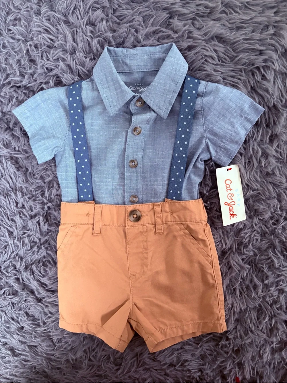 NWT Cat & Jack summer outfits size 3-6 mo baby boy (2 sets)
